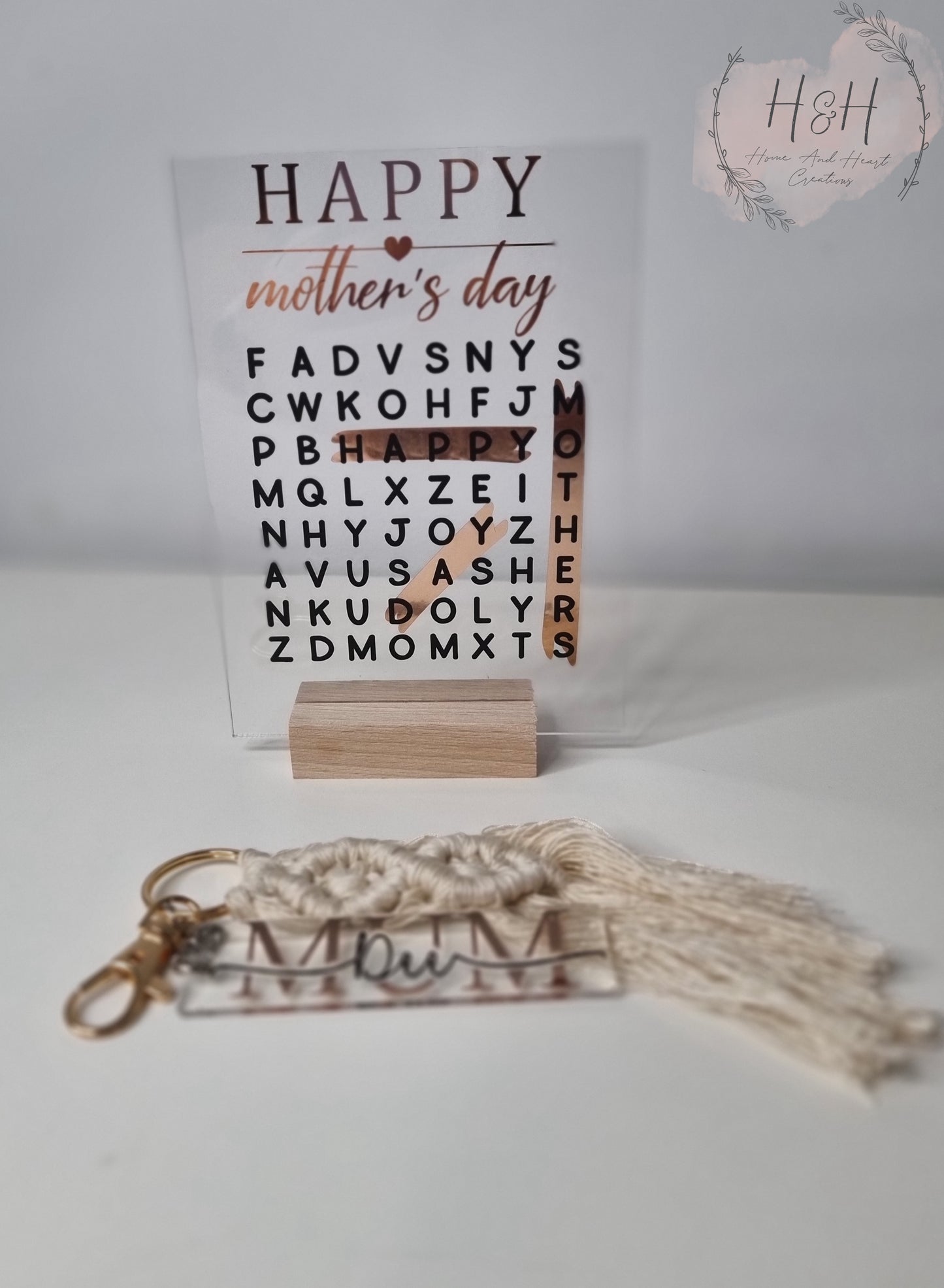 Find-a-word Acrylic Sign