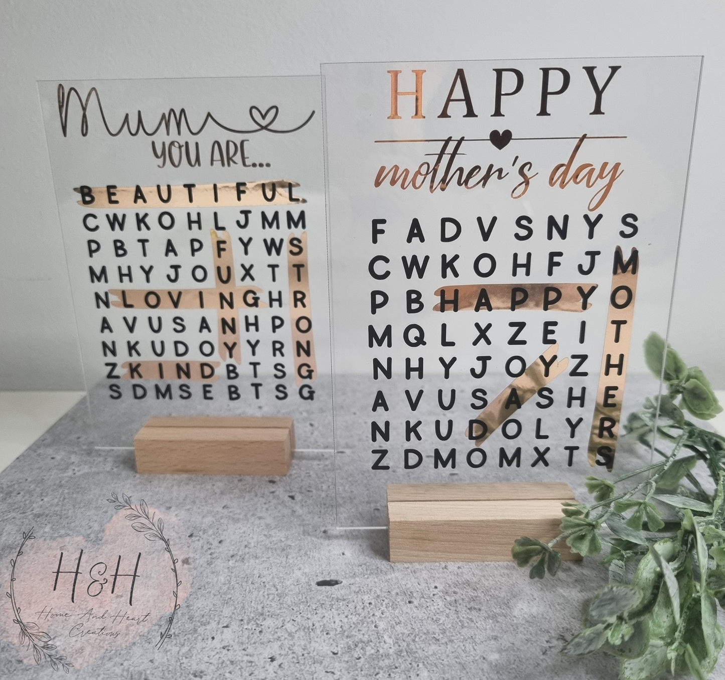 Find-a-word Acrylic Sign