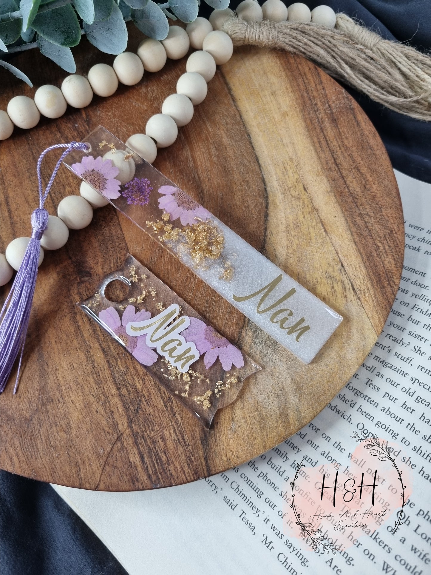 Floral Resin Bookmark