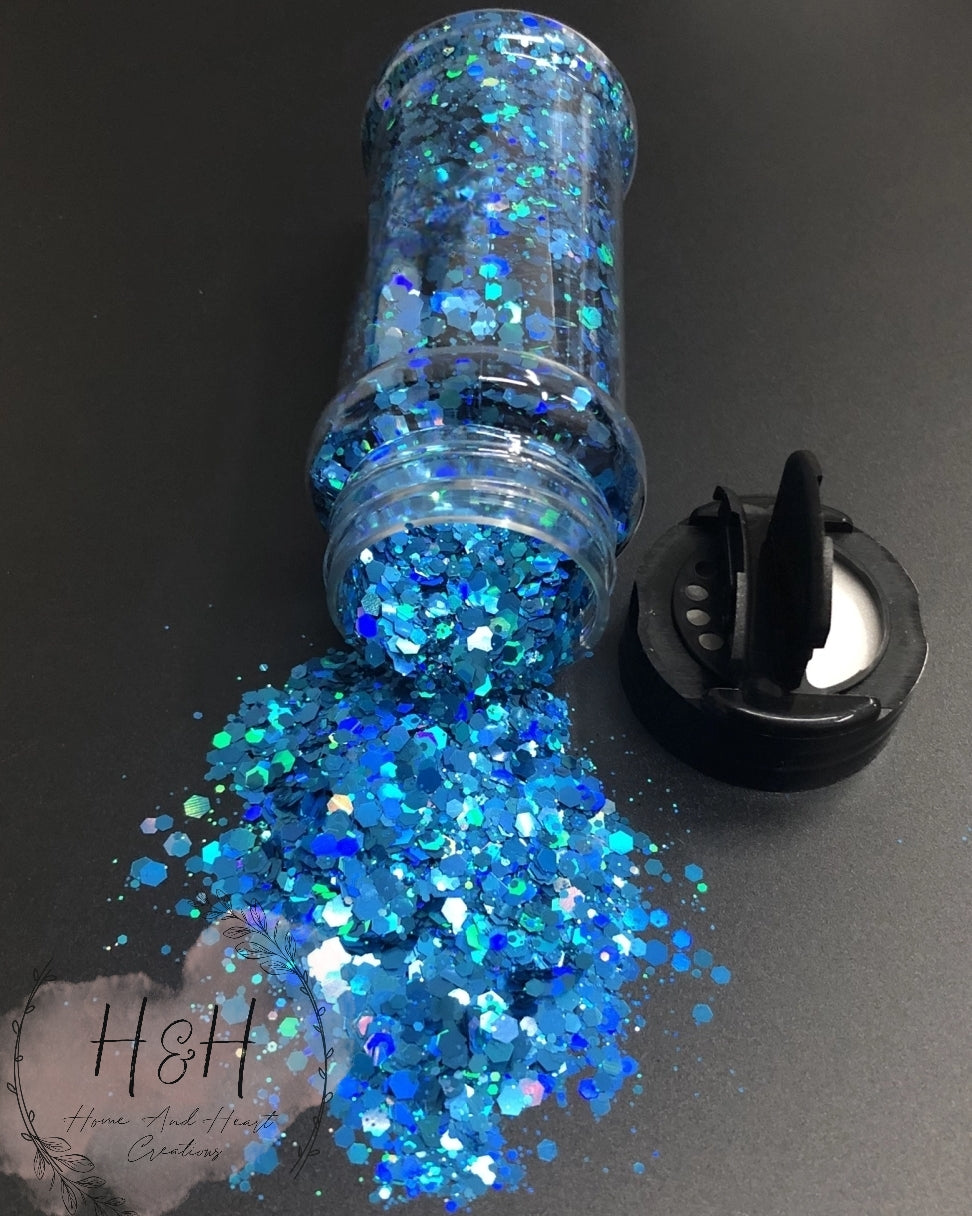 Light Blue Chunky Holographic Glitter