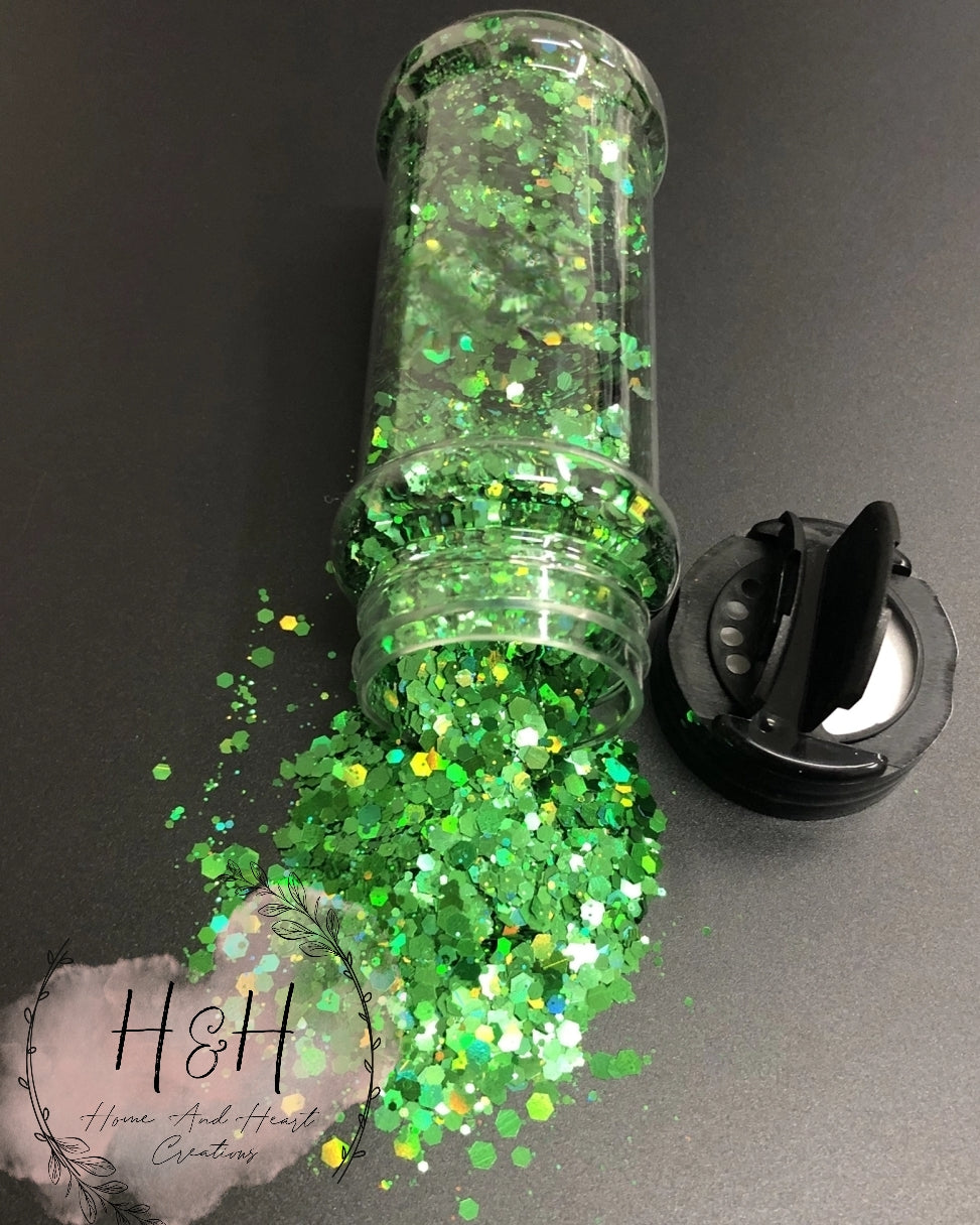 Green Chunky Holographic Glitter