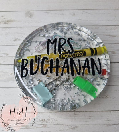 Personalized Teacher Coasters