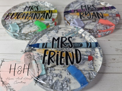 Personalized Teacher Coasters